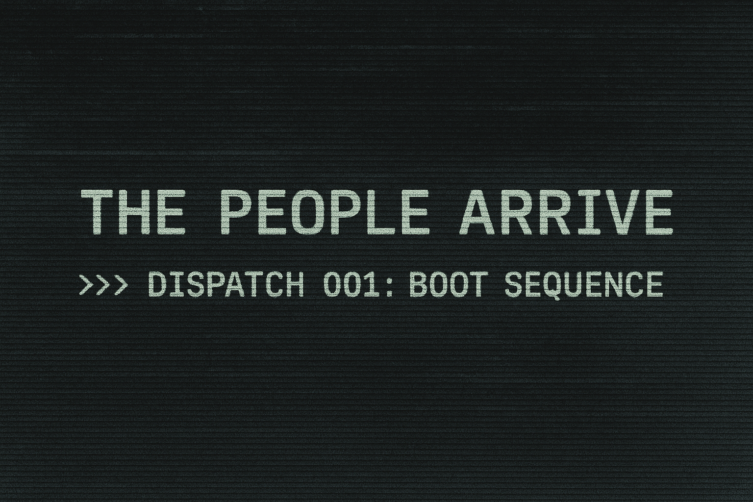 Glitch signal from Dispatch 001: Boot Sequence